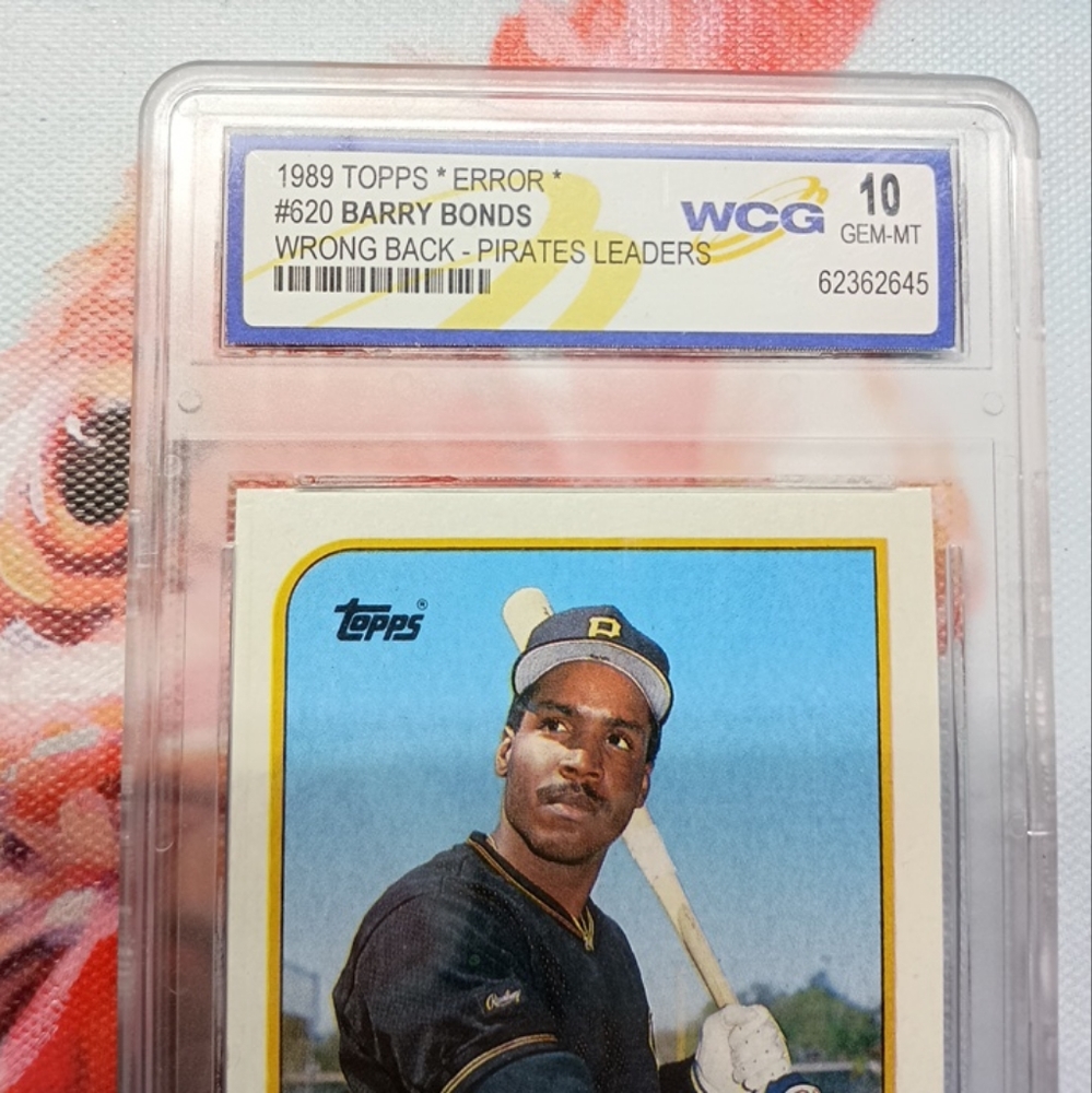 Barry bonds error card wrong back